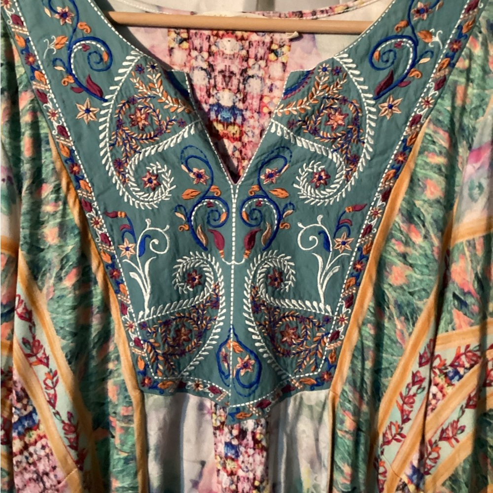 Soft Surroundings Boutique Womens BOHO Embroidered Aerhart Knit Tunc/Dress Sz 2X - Picture 14 of 16